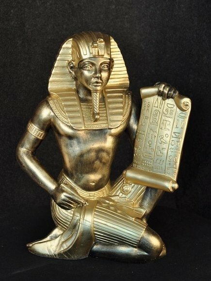 Ägyptische Figur Statue Skulptur Figuren Skulpturen Dekoration hieroglyphen