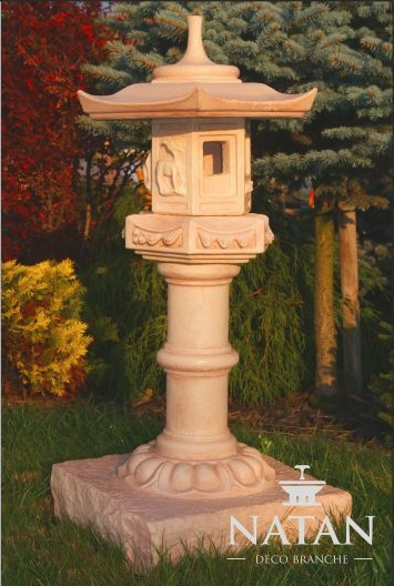 Lampe Außenleuchte Garten Terrassen Stein Skulptur Beleuchtung Figur