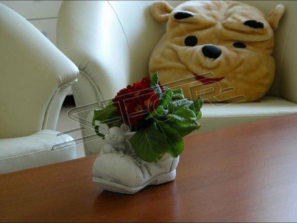 Design Blumentopf Top Planz Kübel Gefäß Töpfe Figur Schuh Skulptur Neu