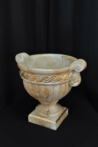 Design XXL Obst Schale Vase Ellipse Vasen Antik Schalen Deko Dekoration
