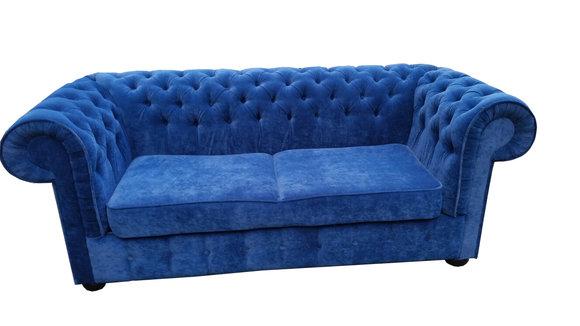 Chesterfield Samt Textil Stoff Sofa Couch Polster 3 Sitz Klassische Couchen