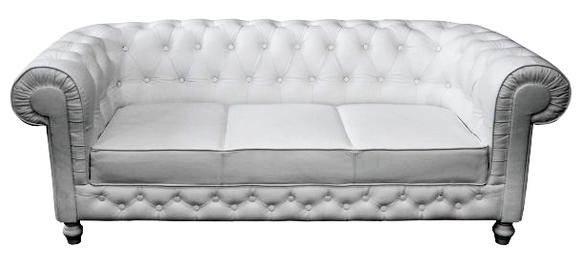 Chesterfield Couch Sofa Garnitur 3 Sitzer Polster Leder Sofas Couchen