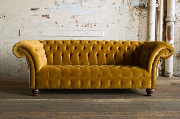 Chesterfield Design Luxus Polster Sofa Couch Sitz Garnitur Leder Textil Neu