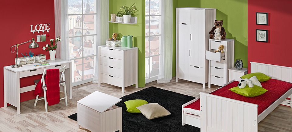 Bett mit Bettkasten Doppelbett 2 x Betten Kinderbett Jugendbett Stauraumbett