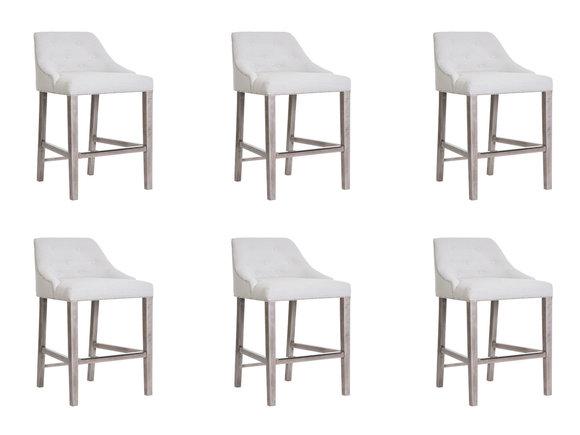 6x Bar Hocker Barhocker Tresen Stuhl Set Stühle Polste Chesterfield Design Stil