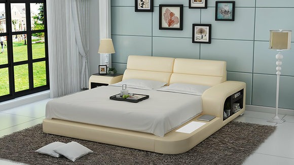 Designer Bett Polsterbett Luxusbett Doppelbett Ehebett Betten 140/160/180/200 LB8805