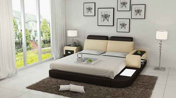 Designer Bett Polsterbett Luxusbett Doppelbett Ehebett Betten 140/160/180 LB8804