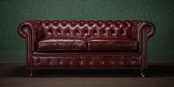 Chesterfield Design Luxus Polster Sofa Couch Sitz Garnitur Leder Textil Neu #Z5