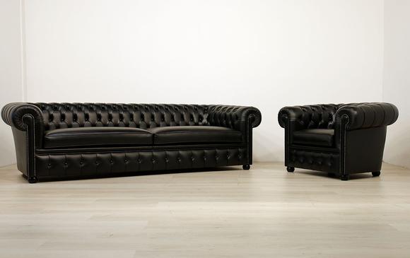 Chesterfield Sofagarnitur XXL Big Sofa Couch Set 4+1 Sitzer Garnitur Polster Neu