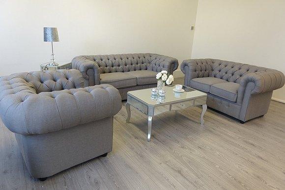 Chesterfield Couch Polster Sofas Sofa Couchen Leder Sofagarnitur 3+2+1
