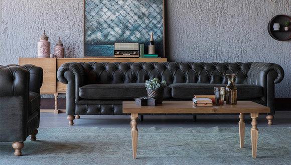 XXL Big Sofa Couch Chesterfield 245cm Polster Sofas 4 Sitzer Leder Textil #317