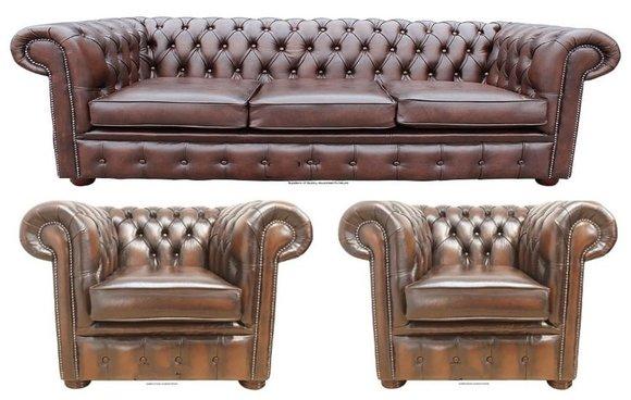 Chesterfield Couch Polster Sofas Klassik Sofa Big XXL Couch 5+1+1Sitzer