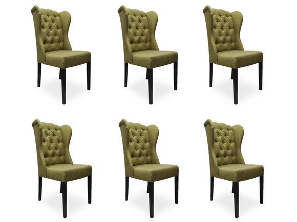 6x Design Polster Sitz Stühle 1 Stuhl Seht Garnitur Sessel Lounge Club Set