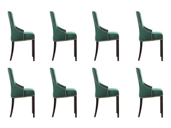 8x Design Polster Sitz Stühle Stuhl Seht Garnitur Sessel Lounge Club Set !