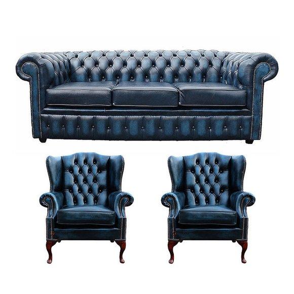 Design Chesterfield Möbel Couch Sofa Ohrensessel Polster Sitz Leder Textil