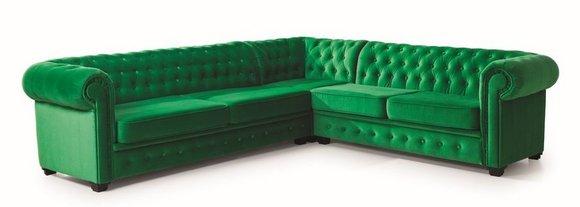 Chesterfield Couch Polster Sofas Klassischer Textil Schaffhau Ecksofa - 326