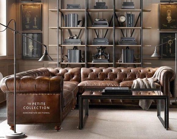Chesterfield Vintage Sofa Couch Ledersofa Eck Couch Polster Garnitur Neu