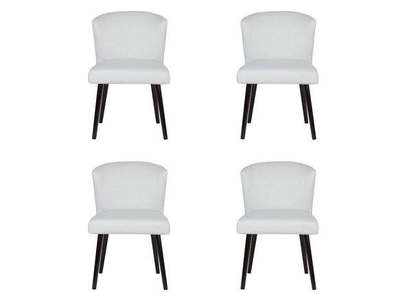 4x Leder Polster Sitz Stühle Lehn Stuhl Design Lounge Club Sessel Garnitur Neu