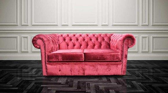 Chesterfield Design Luxus Polster Sofa Couch Sitz Garnitur Leder Textil Neu 169