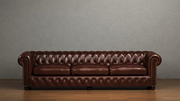 Chesterfield Couch Polster Klassische Sofa Couch Leder Big XXL Leder