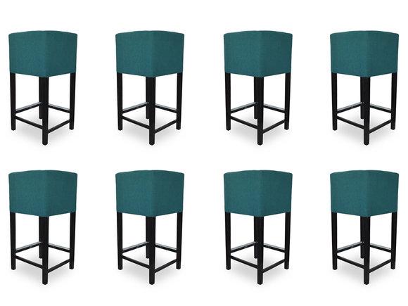 8x Barhocker Eck Stuhl Sessel Stühle Hocker Tresen Leder Polster Komplett Set