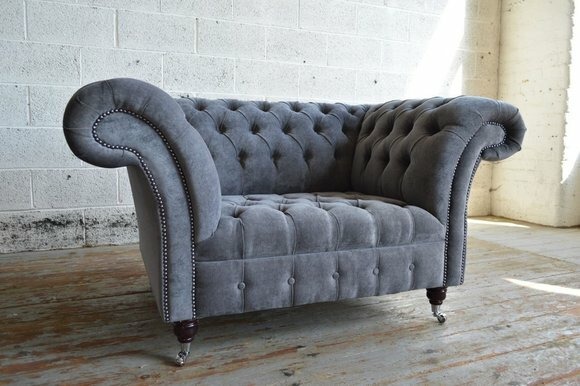 Chesterfield Sessel Fernseh Design Polster Sofa Couch Chesterfield Textil