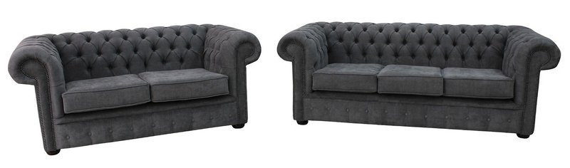 Chesterfield Couch Polster Sofas Sofa Couchen Leder Sofagarnitur 3+2 Neu #56