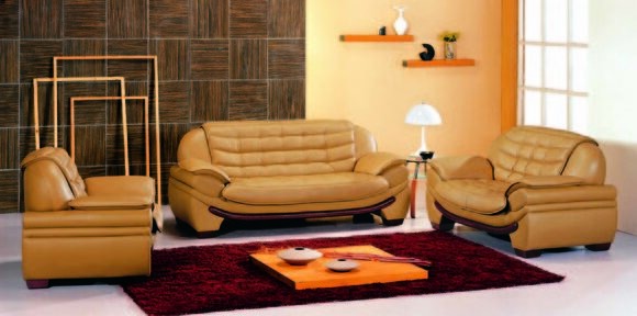 Sofagarnitur Couch Polster Leder Sofa Wohnzimmer Sitz 3+2+1 Set Garnituren