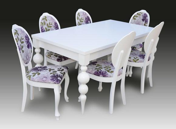 Klassische Esstisch Tisch mit 6 Stühlen Esszimmer Gruppe Stuhl Tische