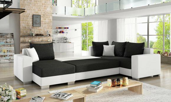 Design Ecksofa Sofa Schlafsofa Bettfunktion Couch Polster Textil Sofas