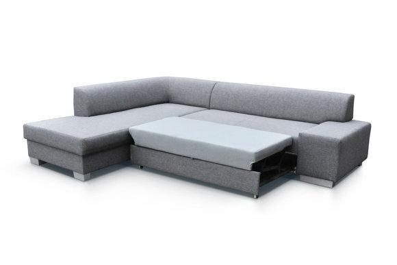 Moderne Design Ecksofa Porto Bettfunktion Couch Textil Sofas Schlaf Sofa Neu