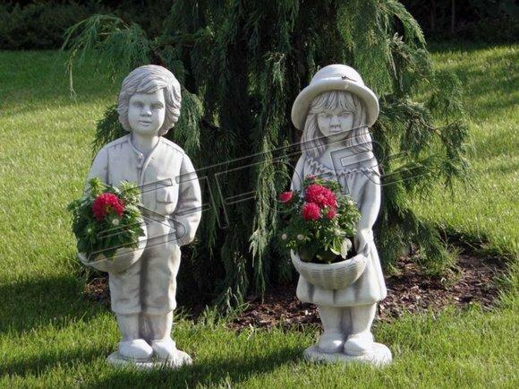 Figur Blumenkübel Pflanz Kübel Dekoration Figur Blumentöpfe Garten Vasen