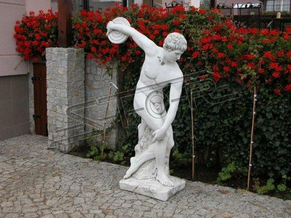 Diskobolos Statue Olympia Figur Garten Dekoration Figuren Skulptur Skulpturen