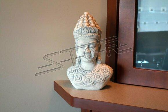 Buddha Skulptur Büste Große Skulptur für Garten und Wohnbereich Kopf