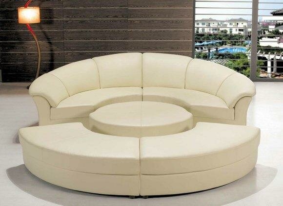 Runde xxl polster wohnlandschaft couch rund eck sofa ledersofa sitz eck garnitur