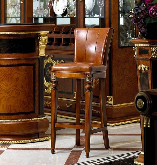 Barhocker Stuhl Sessel Bar Hausbar für Theke Tresen Barschrank Barock
