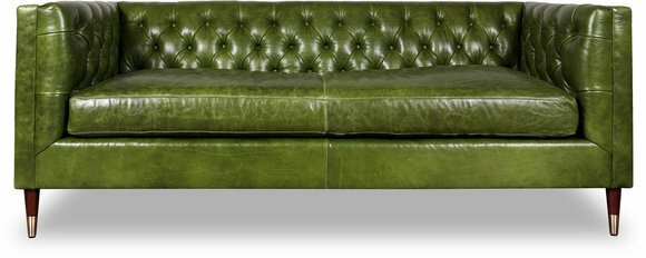 XXL Sofa 3 Sitzer Grün Couch Chesterfield Polster Sitz Garnitur Leder Textil
