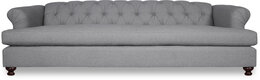 Design Sofa 3 Sitzer Chesterfield Stoff Couch Sofa Polster Sofas Neu Grau