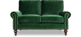 2 Sitzer Chesterfield Polster Couch Stoff Couchen Sofa Sitz Garnitur Lehn