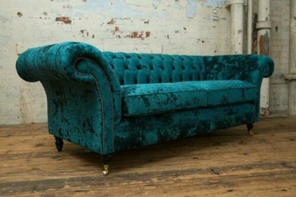 Sofa 3 Sitzer Couch design Chesterfield Polster Sitz Garnitur Leder Stoff