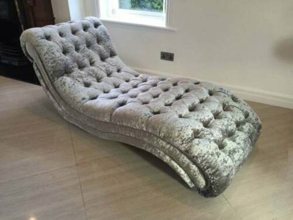 Chesterfield Chaiselongues Sofa Liege Chaise Club Relax Liegen Leder Stoff
