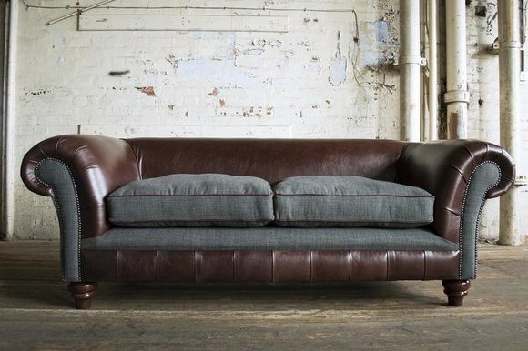 Cheserfield Samt Sofa 3 Sitzer Designer Couchen Couch Textil Stoff Polster