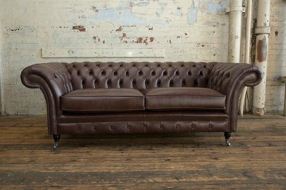Chesterfield Kunstleder Design Polster Sofa Luxus Couch Klassische Sofa