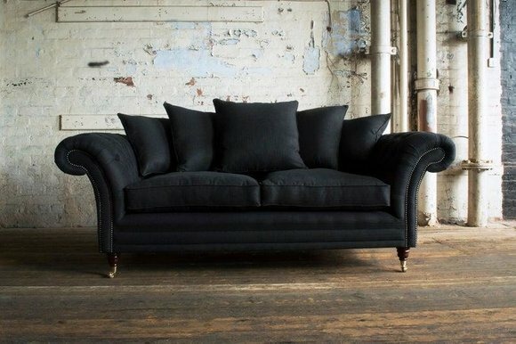 Neu! Sofa 3 Sitzer Couch Chesterfield Polster Sitz Garnitur Leder Textil