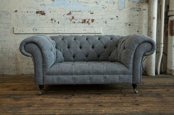 2 Sitzer Couch Chesterfield Leder Polster Sofa Couchen Sofas Designer Neu