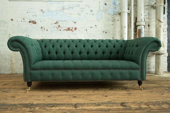 Grüne Designer Sofa Couch Polster XXL 3 Sitzer Big Sofas Couchen Textil