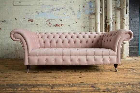 Pinke Designer Sofa Couch Polster XXL 3 Sitzer Big Sofas Couchen Textil