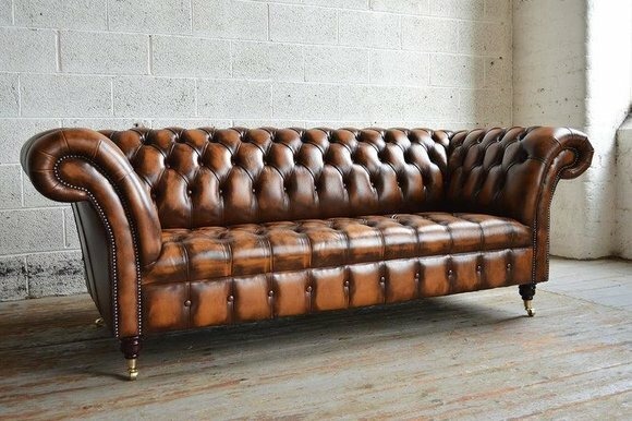 XXL Braune Designer Sofa Couch Polster 3 Sitzer Big Sofas Couchen Textil
