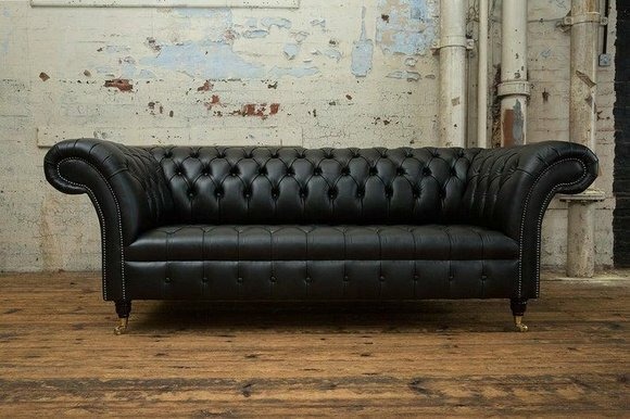 Ledersofa Sofa Couch Garnitur 3 Sitzer Sofas Couchen Chesterfield Leder