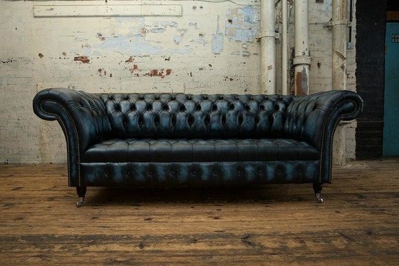 Ledersofa Sofa Couch Polster Garnitur 3 Sitzer Leder Sofas Couchen